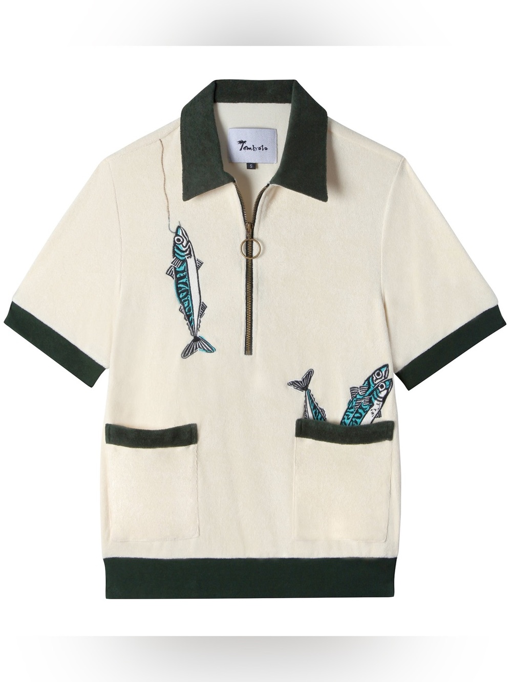 Tombolo 'The Angler' Cabana Terry Short-Sleeve Half Zip